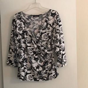 Floral crossover top
